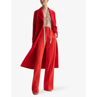Shop Reiss Women's Coral Emile Belted-waist Long Wool Coat