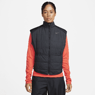 Shop Nike Women's Therma-fit Swift Running Vest In Black