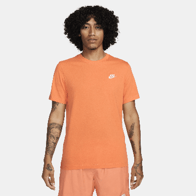 Shop Nike Men's  Sportswear Club T-shirt In Orange