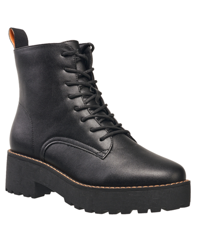 Shop French Connection Women's Grace Lace-up Combat Boots In Black