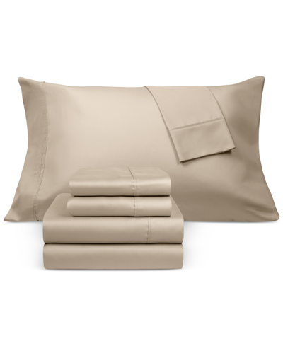 Shop Fairfield Square Collection Brookline 1400 Thread Count 6 Pc. Sheet Set, King, Created For Macy's In Taupe