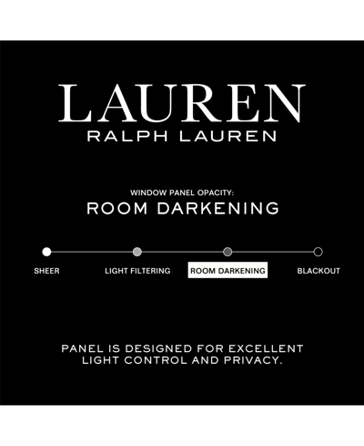 Shop Lauren Ralph Lauren Velvety Room Darkening Back Tab Rod Pocket Curtain Panel, 52" X 84" In Blue