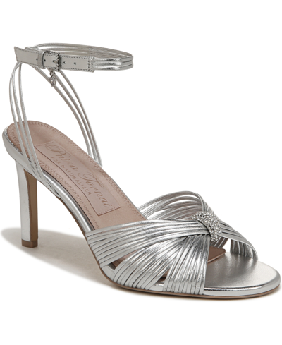 Shop Naturalizer Pnina Tornai For  Cariad Ankle Strap Dress Sandals In Silver Leather