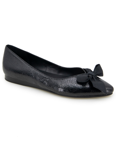 Shop Kenneth Cole Reaction Women's Lily Bow Ballet Flats In Black