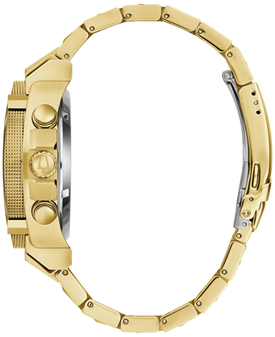 Shop Bulova Men's Chronograph Precisionist Icon Gold-tone Stainless Steel Bracelet Watch 47mm