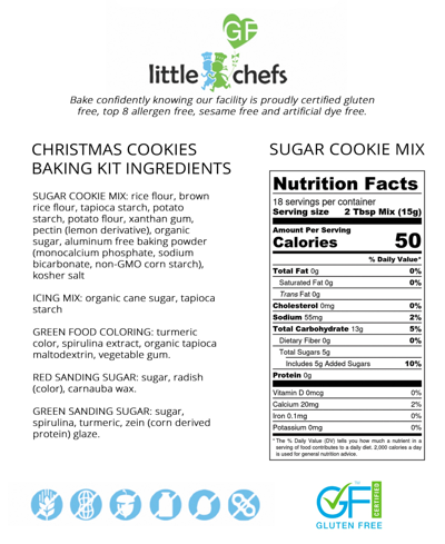Little Gf Chefs Christmas Cookies Gluten Free Baking Kit In No Color