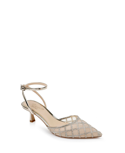 Shop Jewel Badgley Mischka Women's Yesenia Evening Pumps In Gold