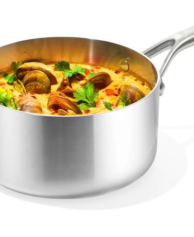Oxo Mira Tri-ply Stainless Steel 4 Piece Saucepan Set In Stainless Steel
