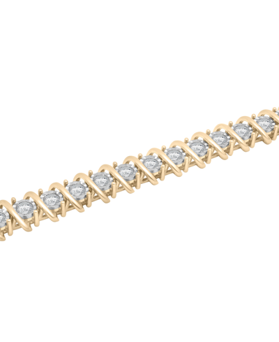 Shop Macy's Diamond Tennis Bracelet (3 Ct. T.w.) In 10k Gold, Created For  In Yellow Gold