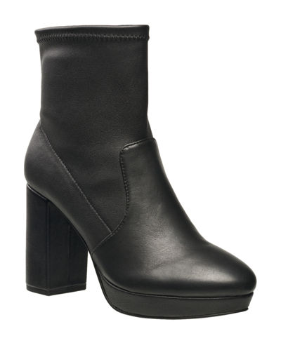 Shop French Connection Women's Lane Platform Leather Booties In Black
