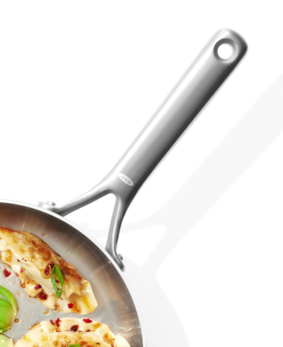 Oxo Mira Tri-ply Stainless Steel 11" Saute Pan With Lid In Stainless Steel