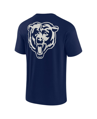 Shop Fanatics Signature Men's And Women's  Navy Chicago Bears Super Soft Short Sleeve T-shirt
