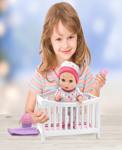Shop Magic Nursery Doll In Crib 8" Baby Doll Playset New Adventures, Children's Pretend Play, Ages 2 And Up In Multi