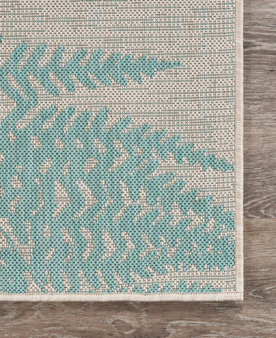 Lr Home Maribel Mbl81649 7'10" X 9'10" Outdoor Area Rug In Teal,cream