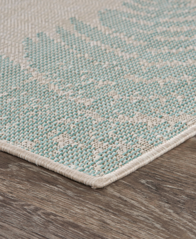 Lr Home Maribel Mbl81649 7'10" X 9'10" Outdoor Area Rug In Teal,cream