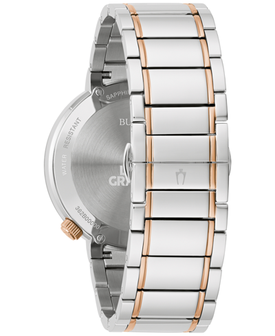 Bulova Modern Latin Grammy Mens Two Tone Stainless Steel Bracelet Watch 98a309 In Two-tone
