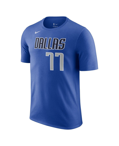 Shop Nike Men's  Luka Doncic Blue Dallas Mavericks Icon 2022/23 Name And Number Performance T-shirt