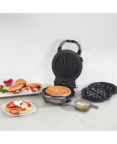 Cuisinart 2-in-1 Classic Or Belgian Removable Plate Waffle Maker In Stainless Steel
