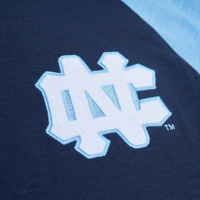 Shop Mitchell & Ness Navy North Carolina Tar Heels Legendary Slub Raglan Long Sleeve T-shirt