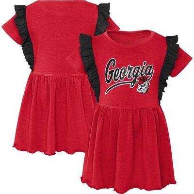 Shop Outerstuff Girls Toddler Red Georgia Bulldogs Too Cute Tri-blend Dress