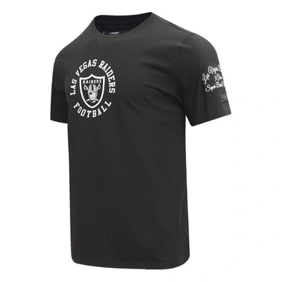 Shop Pro Standard Black Las Vegas Raiders Hybrid T-shirt