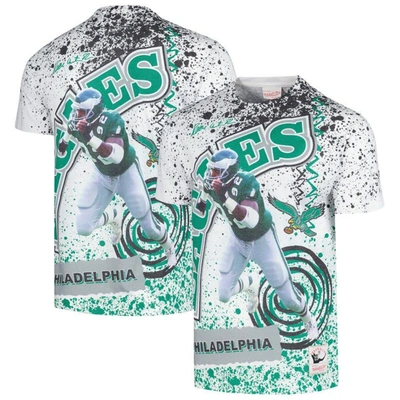 Shop Mitchell & Ness Reggie White White Philadelphia Eagles Retired Player Name & Number Burst T-shirt