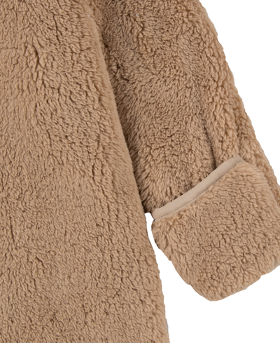 Nike Baby Boys Hooded Sherpa Coverall In Hemp