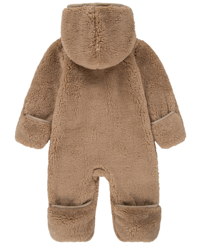 Nike Baby Boys Hooded Sherpa Coverall In Hemp