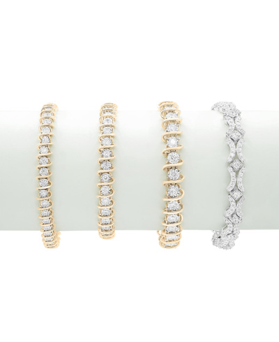 Macy's Diamond Tennis Bracelet (5 Ct. T.w.) In 10k Gold, Created For  In Yellow Gold