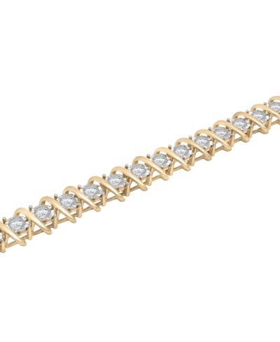 Shop Macy's Diamond Tennis Bracelet (5 Ct. T.w.) In 10k Gold, Created For  In Yellow Gold