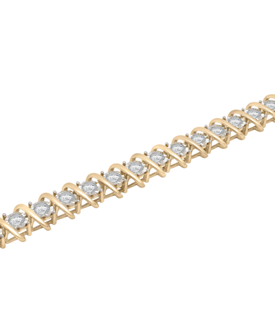 Macy's Diamond Tennis Bracelet (5 Ct. T.w.) In 10k Gold, Created For  In Yellow Gold
