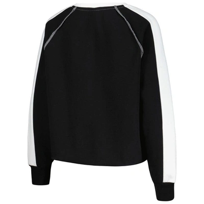 Shop Gameday Couture Black Usc Trojans Blindside Raglan Cropped Pullover Sweatshirt