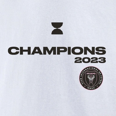 Shop Fanatics Branded  White Inter Miami Cf 2023 Leagues Cup Champions Locker Room T-shirt