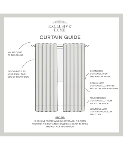 Exclusive Home Curtains Demi Light Filtering Hidden Tab Top Curtain Panel Pair, 54" X 96", Set Of 2 In Black