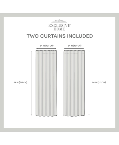 Exclusive Home Curtains Demi Light Filtering Hidden Tab Top Curtain Panel Pair, 54" X 96", Set Of 2 In Black