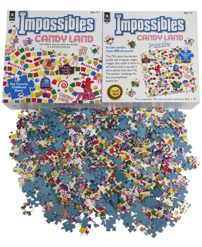 Shop Bepuzzled Hasbro Candy Land Impossible Puzzle Set, 750 Pieces In Multi Color
