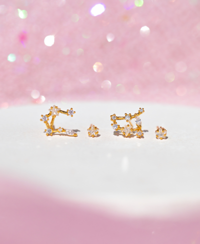 Girls Crew Faux Cubic Zirconia Constellation Stud Earrings In Capicorn