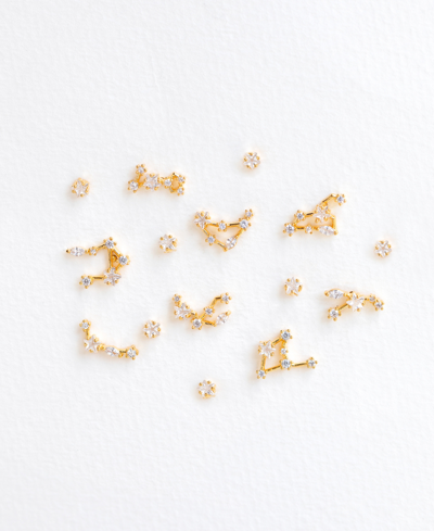 Girls Crew Faux Cubic Zirconia Constellation Stud Earrings In Capicorn