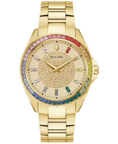 Bulova Men's Classic Phantom Gold-tone Stainless Steel Bracelet Watch 40mm In Gold-tone