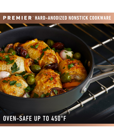 Calphalon Premier Hard-anodized Nonstick 8" And 10" Frying Pans Set In Black,stainless Steel