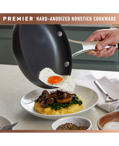 Calphalon Premier Hard-anodized Nonstick 8" And 10" Frying Pans Set In Black,stainless Steel