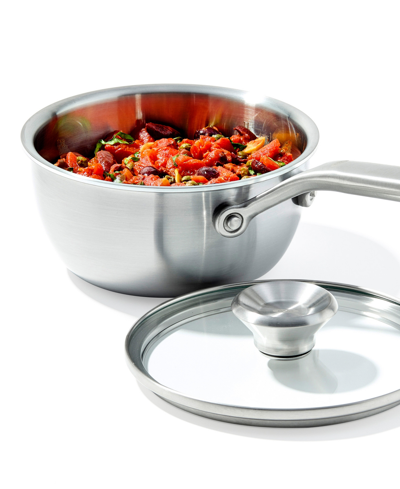 Oxo Mira Tri-ply Stainless Steel 7" Covered Chef's Pan In Stainless Steel