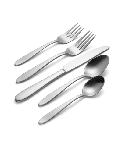 Shop Oneida Mooncrest Satin 20 Piece Everyday Flatware Set In Metallic And Stainless