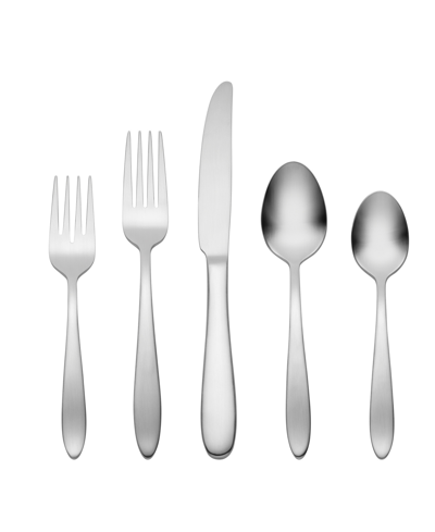 Oneida Mooncrest Satin 20 Piece Everyday Flatware Set In Metallic And Stainless
