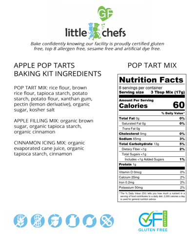 Little Gf Chefs Apple Pop Tarts Gluten Free Baking Kit In No Color