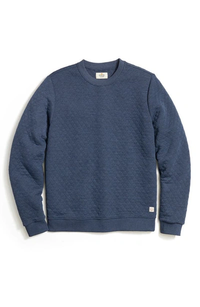 Shop Marine Layer Corbet Quilted Sweatshirt In Mid Blue