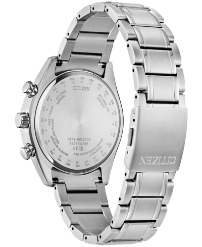 Citizen Super Titanium Mens Silver Tone Bracelet Watch By1010-57h In Silver-tone