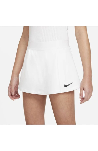 Shop Nike Kids' Court Victory Dri-fit Tennis Skirt In White/ Black