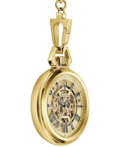 Shop Bulova Men's Automatic Classic Sutton Gold-tone Stainless Steel Chain Pocket Watch 50mm