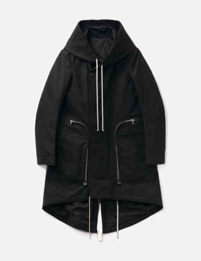 Shop Rick Owens Bauhaus Fishtail Parka In Black